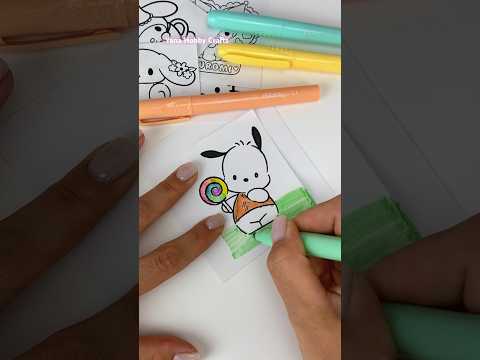 Sanrio Coloring ASMR Cute Pochacco #sanrio #shorts #pochacco #asmr