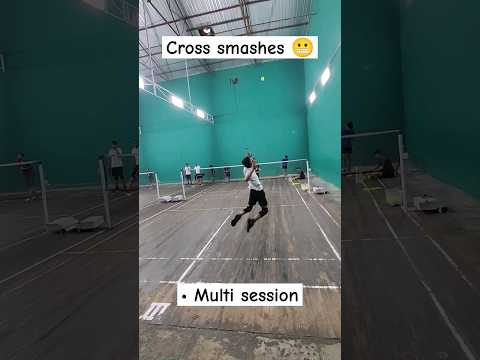 cross smashes 🤯😬|multi session| 🏸🔥#badminton #youtubeshorts #subscribe