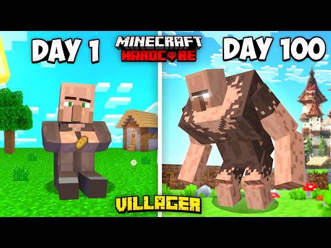 I Survived 100 Days As A Villager In Minecraft Hardcore... Minecraft 100 Days (Hindi)