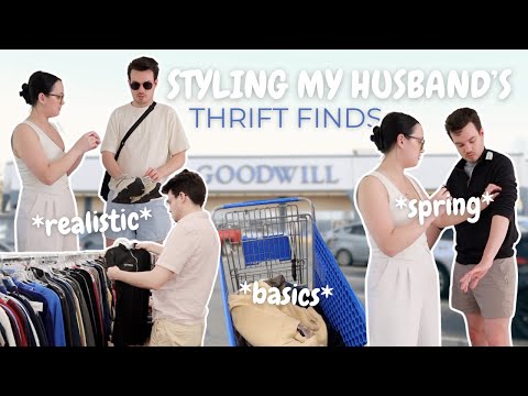 Trying to expand my husband's wardrobe by thrifting | Thrifting at Goodwill and it's expensive $$$