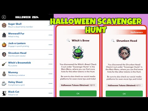 HOW TO FIND ALL 11 BITLIFE HALLOWEEN SCAVENGER ITEMS | Halloween Scavenger hunt in Bitlife