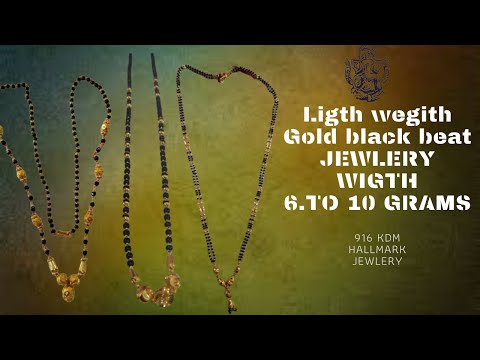 Light Weight Models With Mangalsutra Black Beads Gold Jewelry