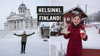 We're in FINLAND! 🇫🇮 Helsinki FOOD + city tour (in the WINTER!)