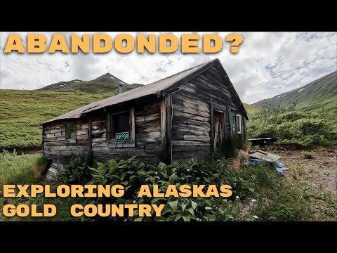 Hiking To An Abandoned Miners Cabin In The Mountains Of Alaska