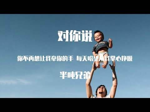 半吨兄弟 - 对你说 （原唱：王筝 ）【動態歌詞】「你不再想让我牵你的手 每天盼望从我掌心挣脱 你也会爱上一个人付出很多很多 你也会守着秘密不肯告诉我」♪Lyrics Video♪