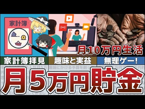 【ゆっくり解説】手取り15万円でも月5万円貯金できる誰でもできる超節約生活術8選【貯金 節約】