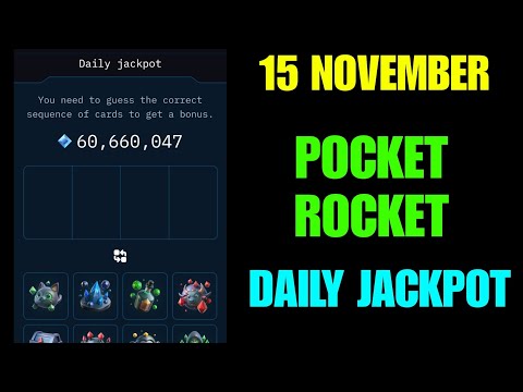 Pocket Rocket Daily Jackpot 15 November | Daily Jackpot Pocket Rocket Today | Pocket Rocket Daily