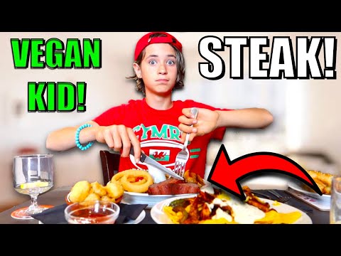 Vegan Kid EATS STEAK for the FIRST TIME! 🥩😮