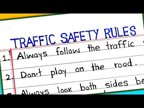 10 lines essay on Traffic Rules || Road safety rules in English || Traffic safety rules essay