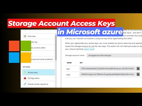 How to Find Storage account Access keys in Microsoft Azure | Account access keys   Azure Storage