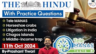 The Hindu Newspaper Analysis | 11 Oct 2024 | Current Affairs Today | Daily Current Affairs | StudyIQ