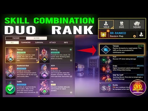 BR ranked DUO ranked Character Combination - Best character combination in free fire