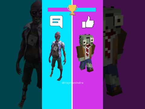 Zombie Minecraft vs Roblox #Shorts #trending #viral