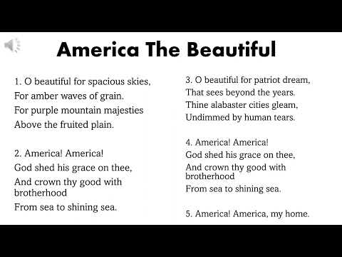 America The Beautiful - Music K8