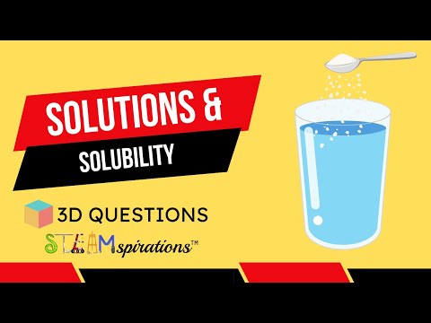 Mastering Solutions & Solubility | 3-D Questions from Steamspirations Mr. Lara