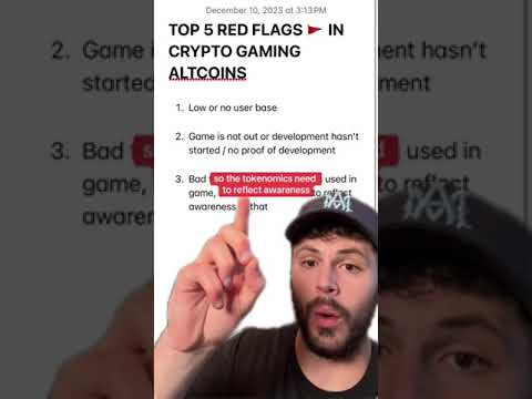 Top 5 Red Flags For Gaming Crypto Coins