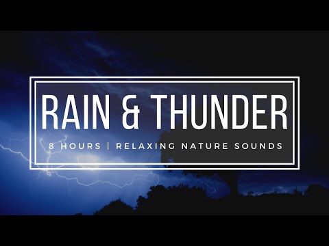 Rain and Thunderstorm Sounds for Sleeping  ⛈- 8 Hours Nature White Noise Rain Sounds For Sleep