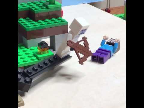 Lego Steve Gets hit By a Yeti #short