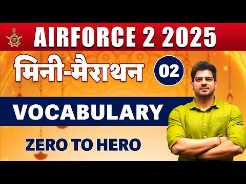 English AIRFORCE 2/2025 Mini Marathon -02 Vocabulary Airforce 2 English 2025 By Sanjeev Thakur Sir