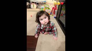 Cute baby 😘❤️#babygirl #firststeps #cutebaby #babyplaytime #shotsvideo #familytime