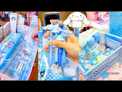 Cute Blue Cinnamoroll Stationery Organization ASMR 💙💎🧊