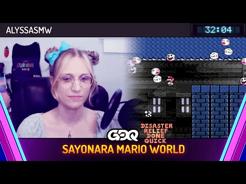 Sayonara Mario World by AlyssaSMW in 32:04 - Disaster Relief Done Quick 2024