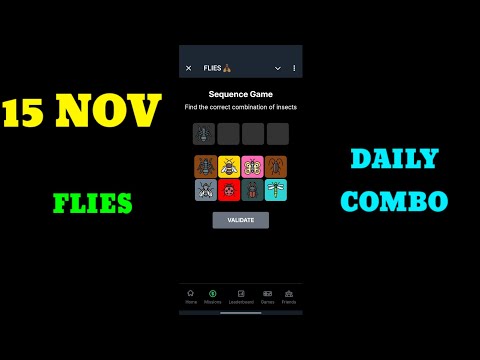 Flies Sequence game 15 November | Sequence game card today | flies daily combo |puzzle insects flies