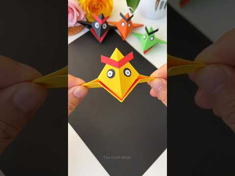 How to make Crow with paper se kaua kaise banate hai kawa making with paper diy #shorts #craft #diy