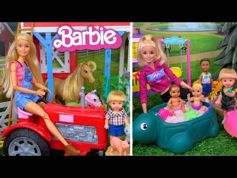 Barbie Doll School Field Trip and Barbie Baby First Playdate