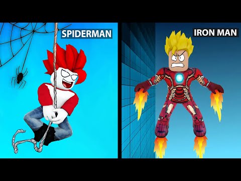 Motu Became SPIDER MAN and Khaleel Became IRON MAN In Roblox ✨✨ Khaleel and Motu Gameplay