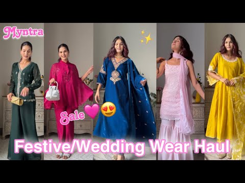 *Huge* Festive Wear Myntra Sale Haul😍||Wedding,diwali party wear ✨🩷..|Swati Rathi #Myntra #diwali