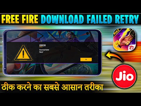 Solve free fire download failed retry error in jio | Jio sim download failed retry error free fire