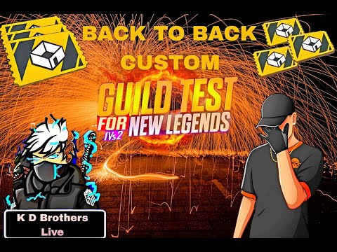 FREE FIRE LIVE WITH K D BROTHERS  🔥✌ | BACK TO BACK CUSTOM FIGHT 🎮🎯 #ff #freefire #freefirelive ?