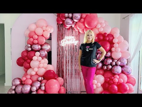 Girl's party Setup | Foil curtains with Open Arch backdrop