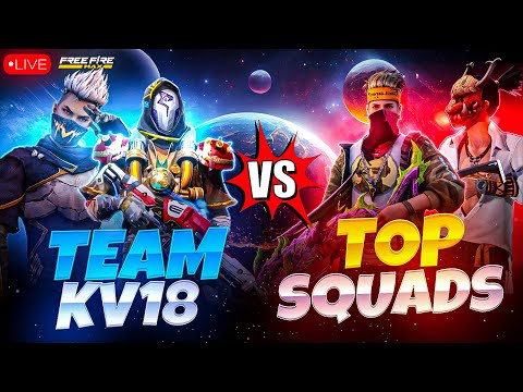 LIVE ON 🔴 💙 TEAM KV18 VS TEAM COBRA ❤️ Free Fire MAX Live Telugu #kv18 #dfg #nonstopgaming