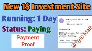 New 1$ Dollar Investment Site cnooc-limited is Paying. Payment Proof - Hyips Daily