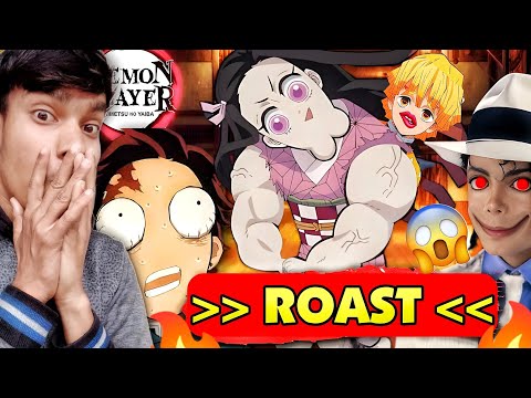 FUNNIEST ROAST ON DEMON SLAYER | React On Anime Roast (Hindi)