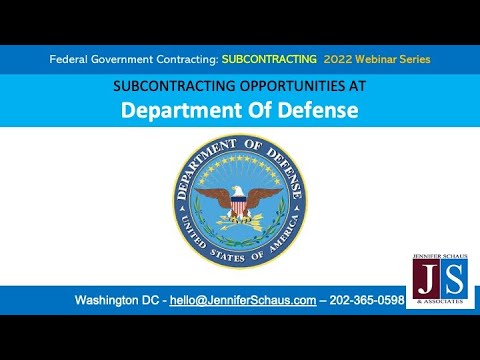 Sub-Contracting Opportunities at Department of Defense - DOD