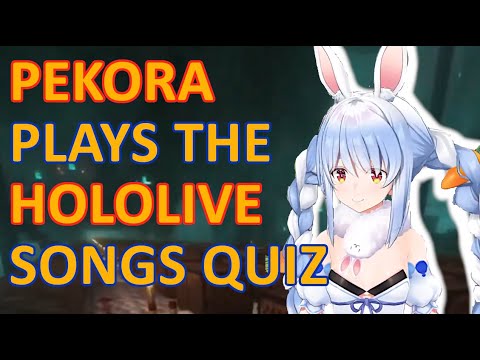 [hololive] Pekora Tests Her Knowledge On Hololive Songs Quiz