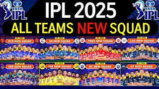 IPL 2025 - All Team Squad | IPL Teams 2025 Players List | RCB,CSK,MI,KKR,SRH,GT,DC,PBKS,RR,LSG