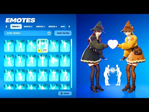 ALL FORTNITE ICON SERIES & NEW TIKTOK EMOTES!