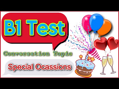 “Special Occasions” B1 Test Conversation Phase | B1 English Test Trinity College 2023