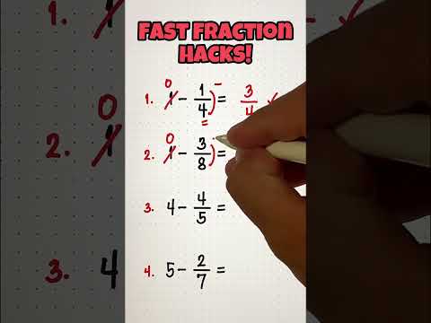 Fast Fraction Hacks! #math #mathematics #easymathtrick #mathtrick #maths #mathhacks #mathstricks