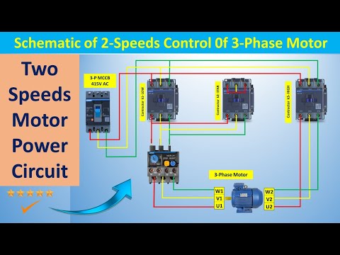 2-Speed Control 3-Phase Motor Power Diagram | @Electricalgenius