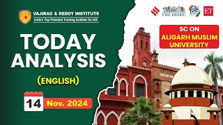 14 November 2024 Current Affairs Today Analysis in English by Vajirao & Reddy IAS Institute