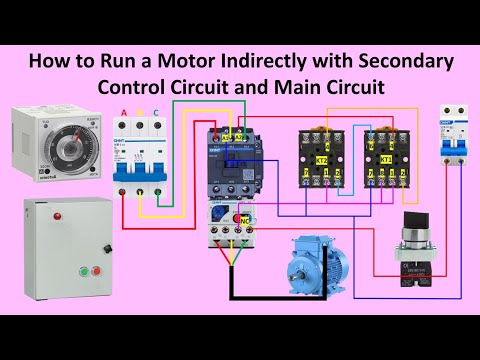 How to Run a Motor Indirectly with Secondary Control Circuit and Main Circuit  wiring diagram |