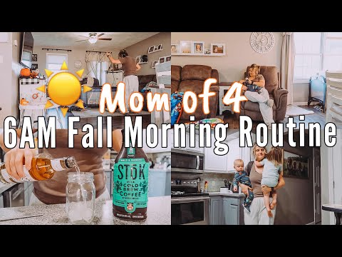 6 AM FALL MORNING ROUTINE OF A MOM OF 4 KIDS | BACK TO SCHOOL ROUTINE | DAY IN THE LIFE | MEGA MOM