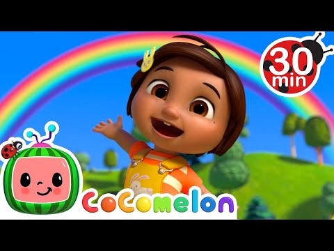 Rainbow Song with Nina and JJ | Cocomelon Nursery Rhymes for Kids