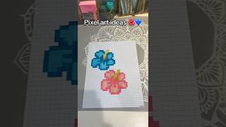 Pixel art ideas 🌺💙 #pixelart #pixelartideas #art #ideas #summer #flowers #viral