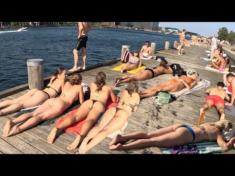 Strandgade Harbour Beach Copenhagen, 4K Walking, September2024, Travel Denmark #Tourist #summer